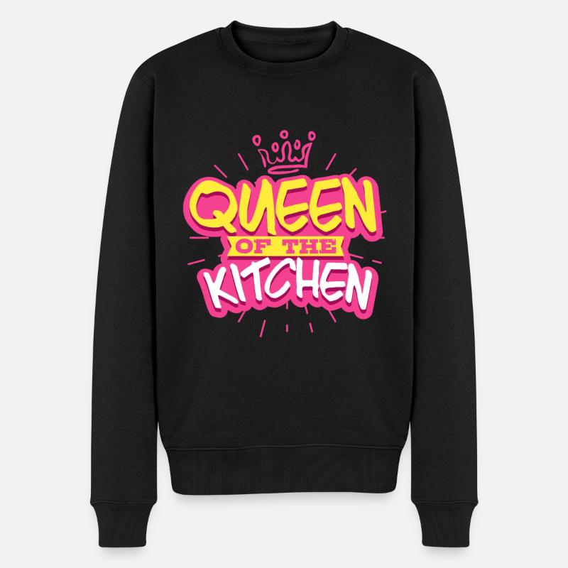 Küche Frau Köchin - Männer Premium Bio Pullover - Schwarz