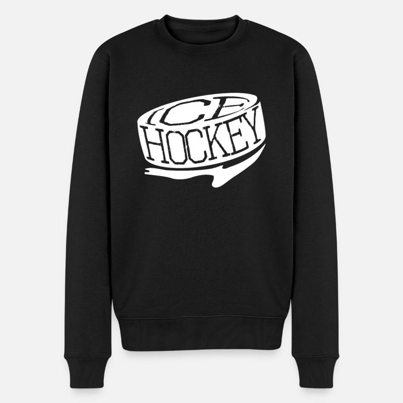 Eishockey - Männer Premium Bio Pullover - Schwarz