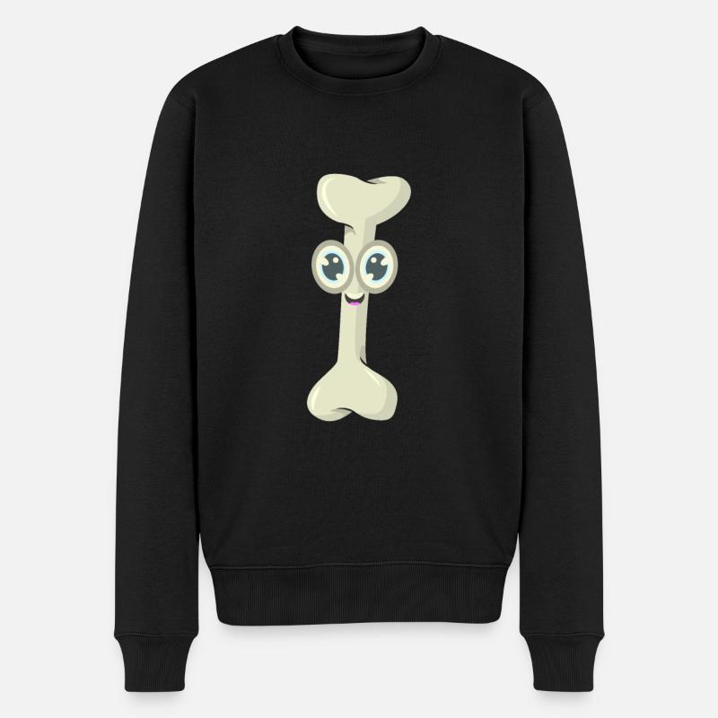 Bone chewing bone - Men's Premium Organic Jumper - black