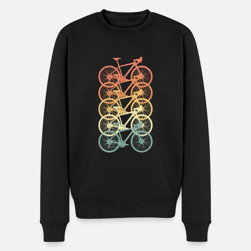 Rennrad retro Radler - Männer Premium Bio Pullover - Schwarz