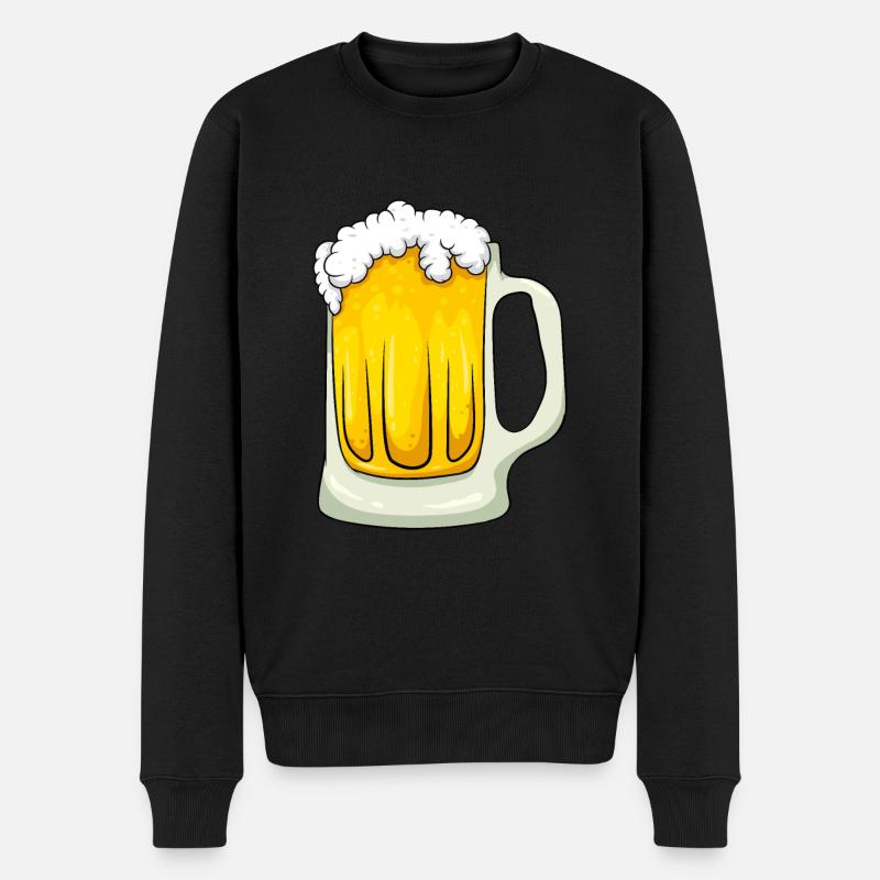 Bier Bierkrug - Männer Premium Bio Pullover - Schwarz