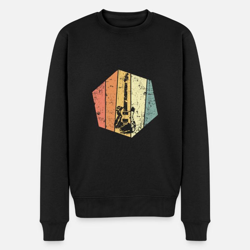 E-Gitarre - Männer Premium Bio Pullover - Schwarz