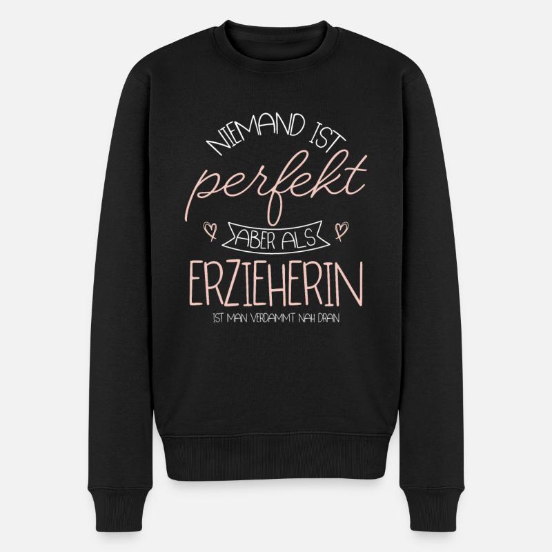 Erzieherin - Männer Premium Bio Pullover - Schwarz