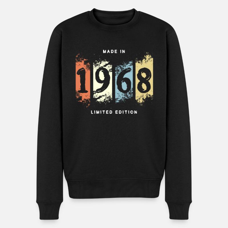 1968 anniversaire cadeau vintage - Pull Premium bio Homme - noir