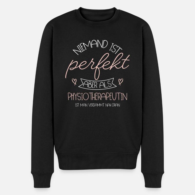 Physiotherapeutin - Männer Premium Bio Pullover - Schwarz