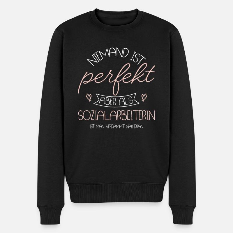 Sozialarbeiterin - Männer Premium Bio Pullover - Schwarz