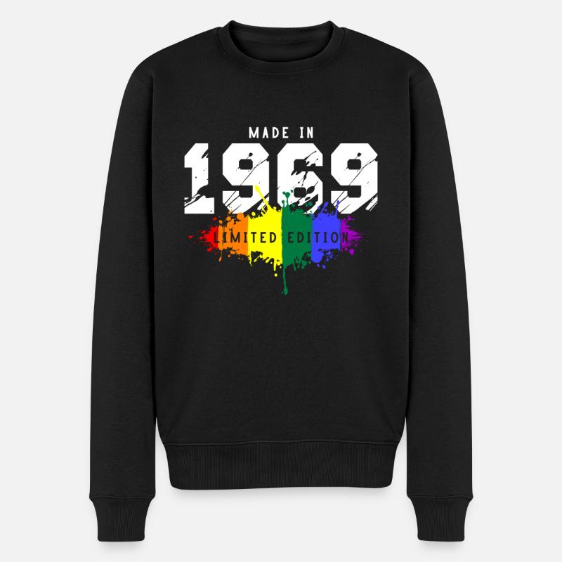 1969 Geburtstag Homosexuell LGBT - Männer Premium Bio Pullover - Schwarz