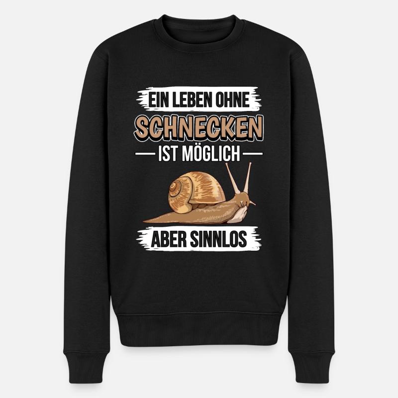 Ein Leben ohne Schnecken ist möglich, aber sinnlos - Männer Premium Bio Pullover - Schwarz