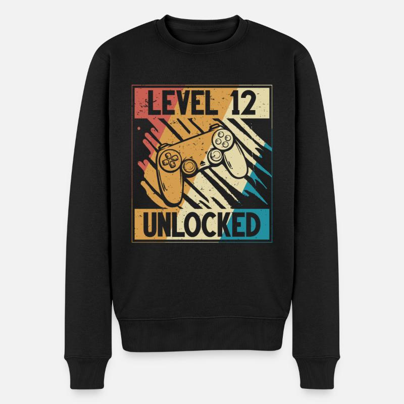 12. Geburtstag Gamer 12 Jahre - Männer Premium Bio Pullover - Schwarz