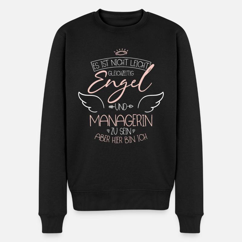 Managerin - Männer Premium Bio Pullover - Schwarz