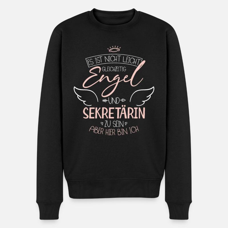 Sekretärin - Männer Premium Bio Pullover - Schwarz
