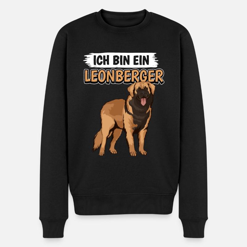 Leonberger Ich bin ein Leonberger - Männer Premium Bio Pullover - Schwarz