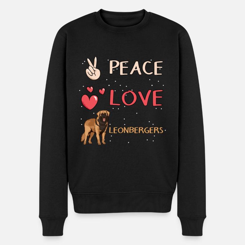 Leonberger Peace Love Leonbergers - Pull Premium bio Homme - noir