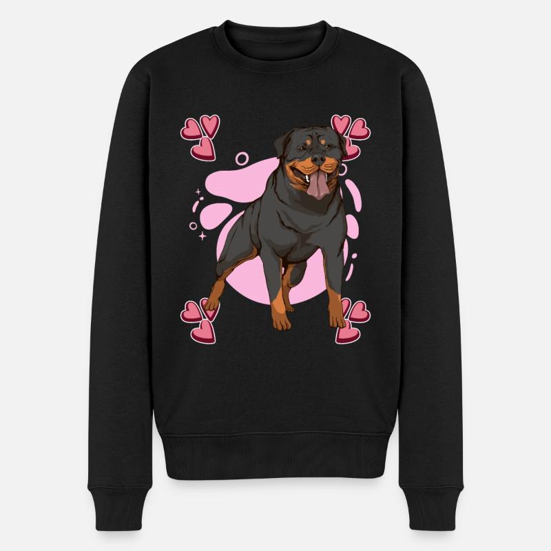 Rottweiler Heart Design - Pull Premium bio Homme - noir