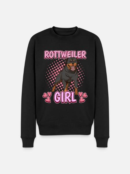 Rottweiler Girl - Männer Premium Bio Pullover - Schwarz