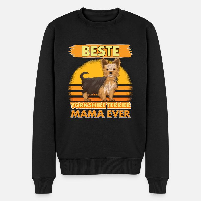 Yorkshire Terrier Beste Yorkshire Terrier Mama - Männer Premium Bio Pullover - Schwarz