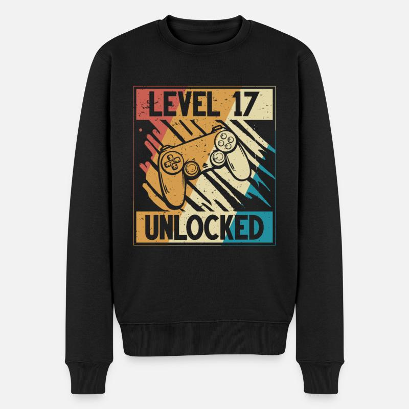 17ème anniversaire Gamer 17 ans - Pull Premium bio Homme - noir
