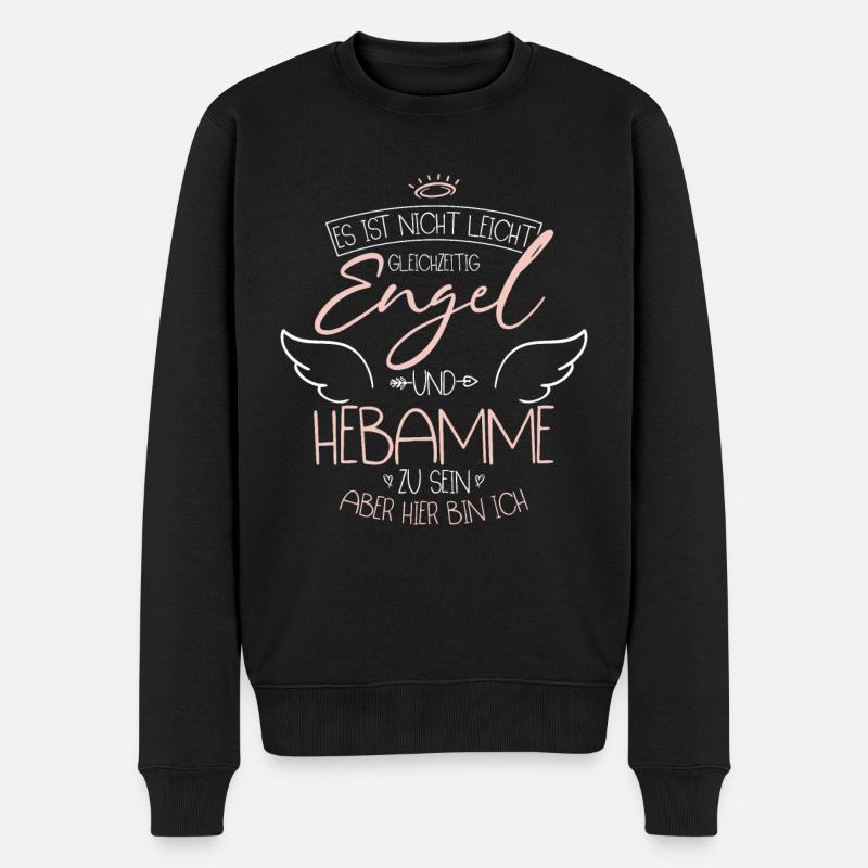 Hebamme - Männer Premium Bio Pullover - Schwarz