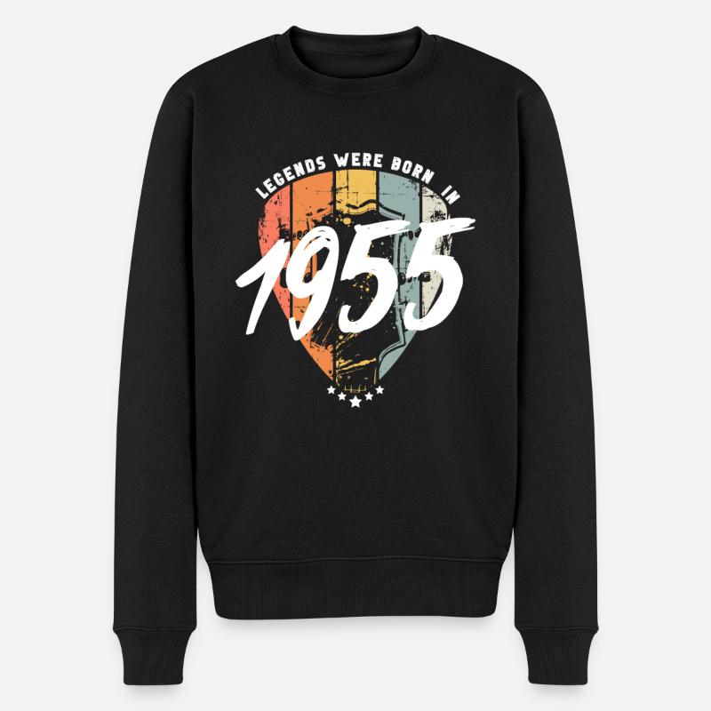1955 anniversaire guitare guitariste - Pull Premium bio Homme - noir