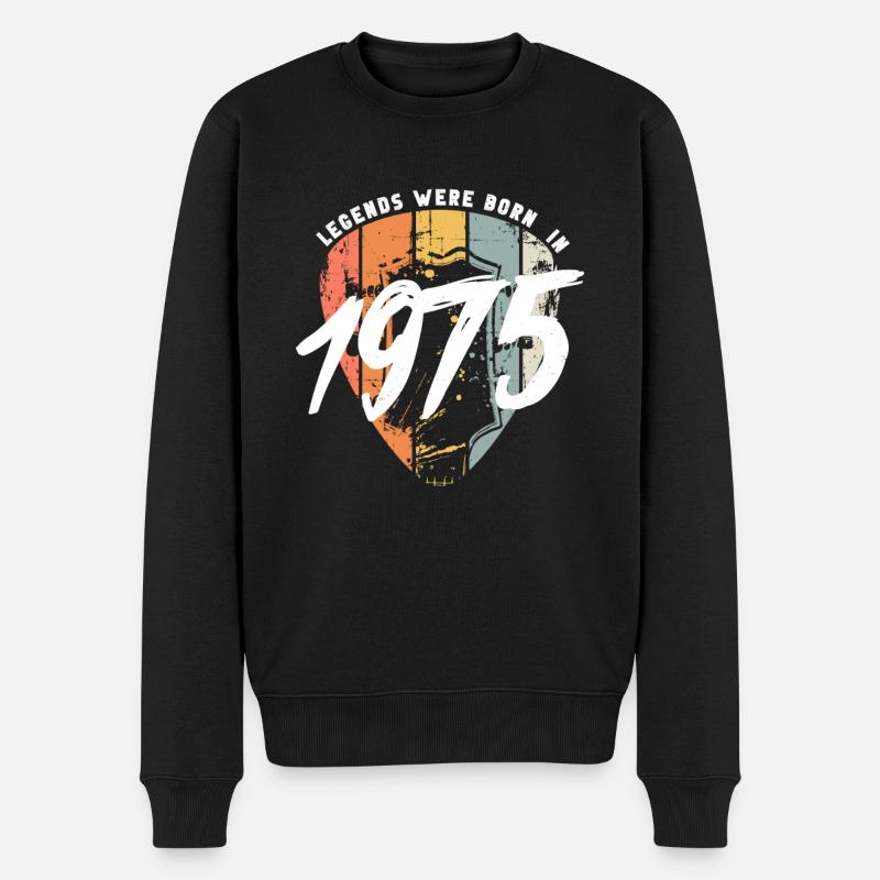 1975 anniversaire guitare guitariste - Pull Premium bio Homme - noir
