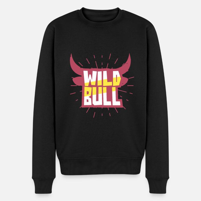 Bulle - Männer Premium Bio Pullover - Schwarz