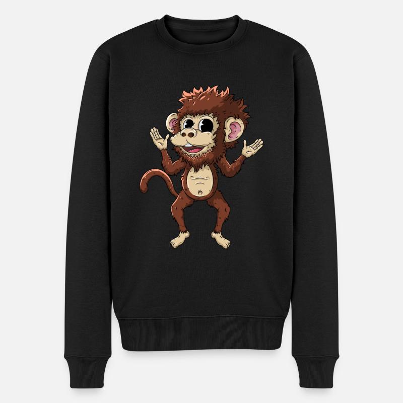 Singe - Pull Premium bio Homme - noir