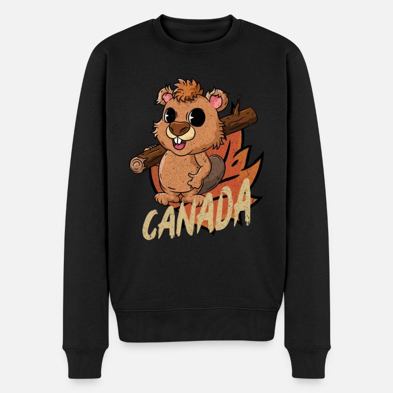 Castor du Canada - Pull Premium bio Homme - noir