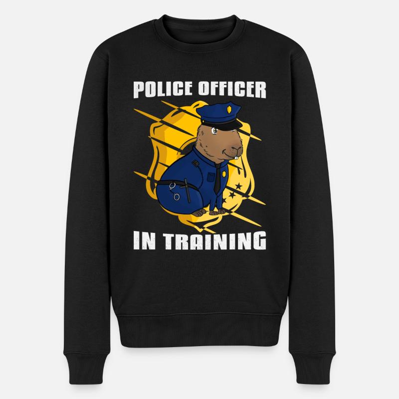 Polizei Ausbildung - Männer Premium Bio Pullover - Schwarz