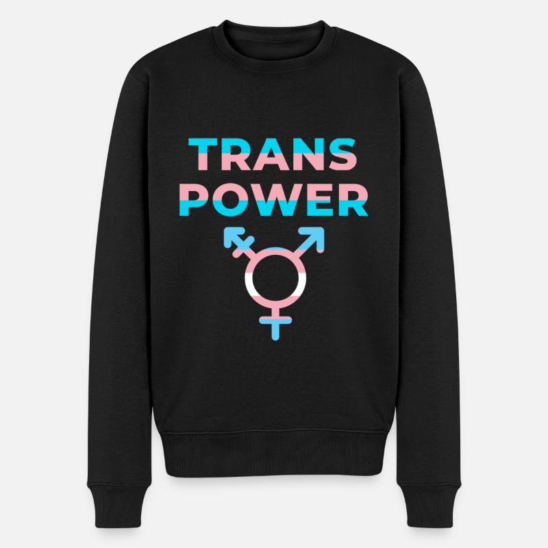 Trans Power - Männer Premium Bio Pullover - Schwarz