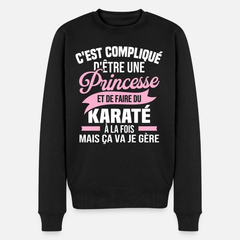 Princesse et karaté - Pull Premium bio Homme - noir