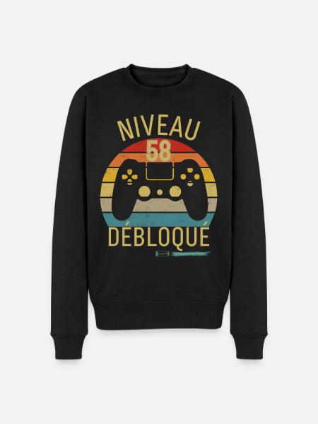 NIVEAU 58 DÉBLOQUÉ - Pull Premium bio Homme - noir