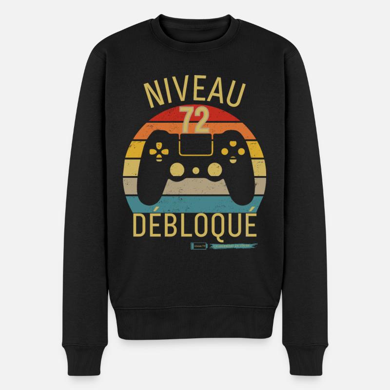 NIVEAU 72 DÉBLOQUÉ - Pull Premium bio Homme - noir
