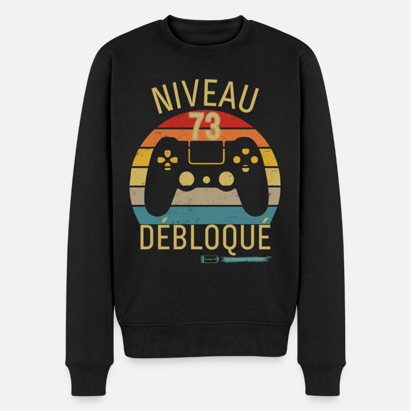 NIVEAU 73 DÉBLOQUÉ - Pull Premium bio Homme - noir