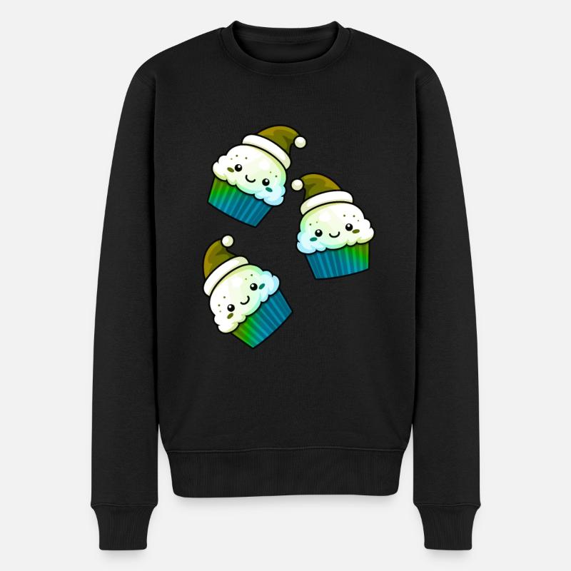 Cupcake Cake Cuisson Noël - Pull Premium bio Homme - noir