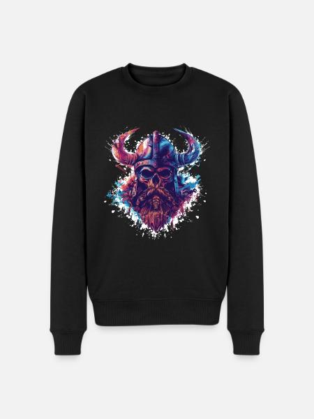 Viking Skull - Men's Premium Organic Jumper - black