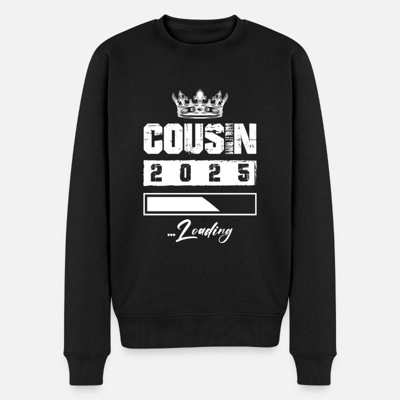 Cousin 2025 Loading - Männer Premium Bio Pullover - Schwarz