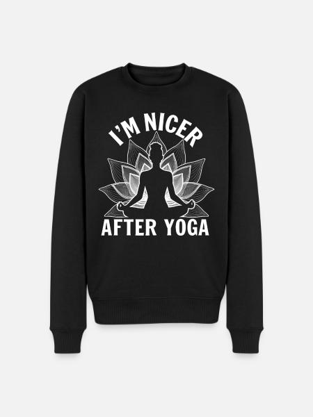 Funny Yoga Meditation Chakra Pun - Men's Premium Organic Jumper - black
