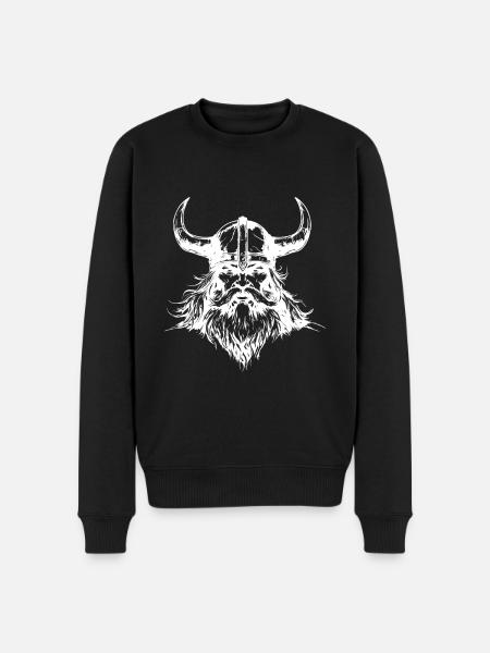 Viking Head - Men's Premium Organic Jumper - black
