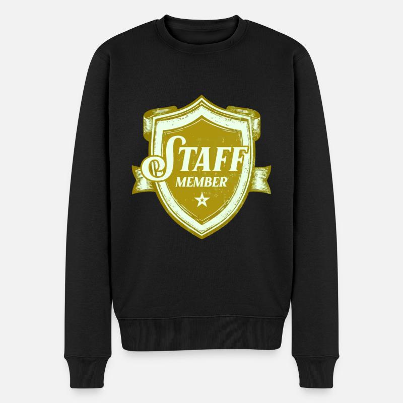 Staff Member - Männer Premium Bio Pullover - Schwarz