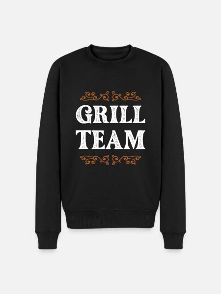 Grill Crew - Men's Premium Organic Jumper - black