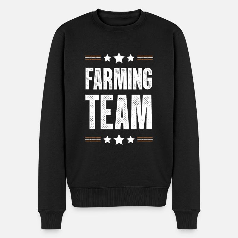 Farming Team - Männer Premium Bio Pullover - Schwarz