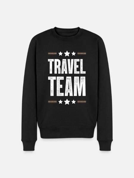 Travel Team - Men's Premium Organic Jumper - black