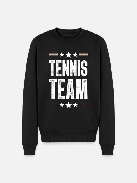 Tennis Team - Men's Premium Organic Jumper - black