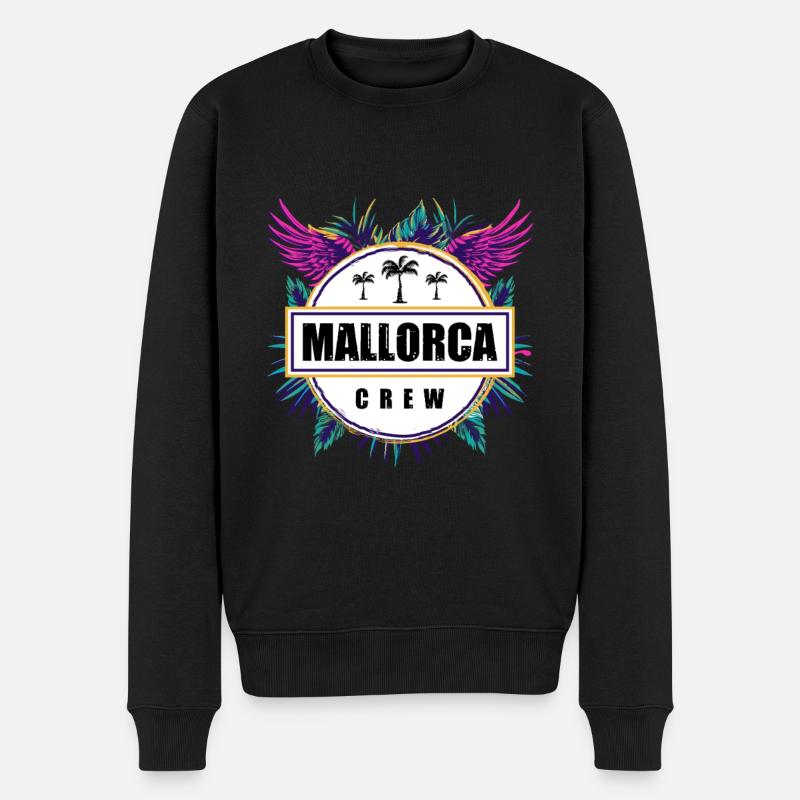 Mallorca Crew Tropical - Pull Premium bio Homme - noir
