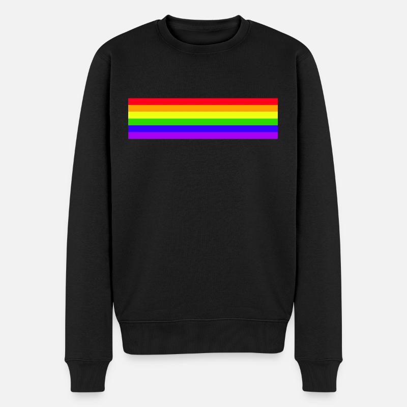 Gay Pride Flag Lesbian LGBT - Pull Premium bio Homme - noir