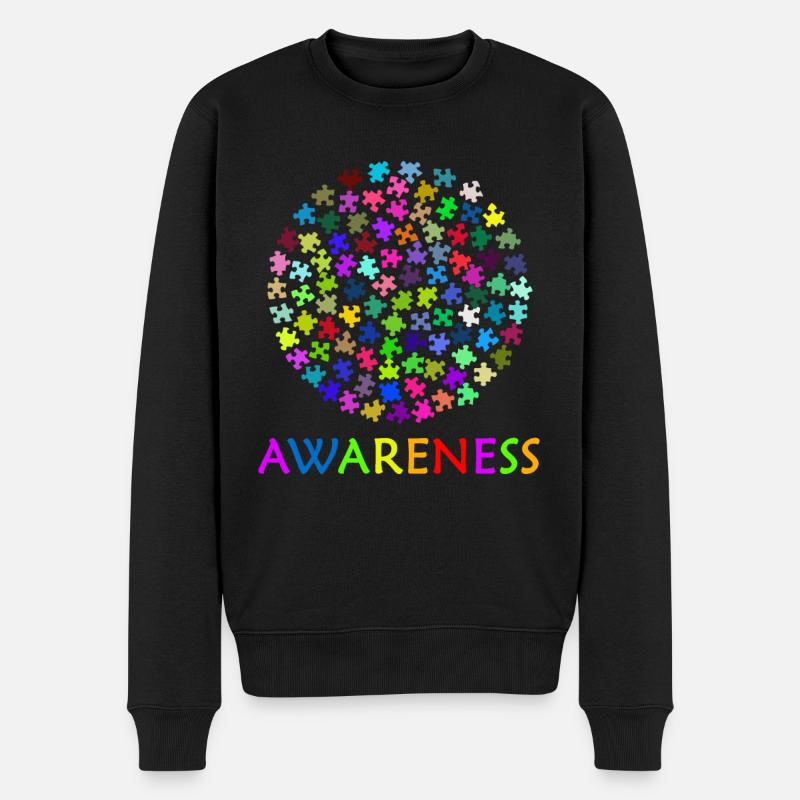Sensibilisation à l'autisme - Pull Premium bio Homme - noir