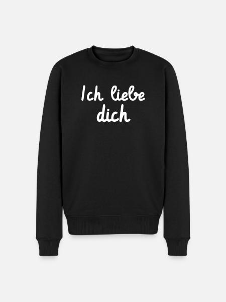 I love you - Men's Premium Organic Jumper - black