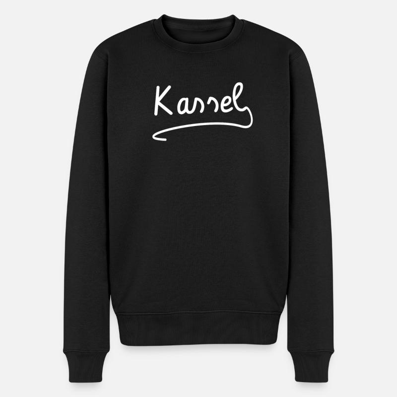 Kassel - Männer Premium Bio Pullover - Schwarz