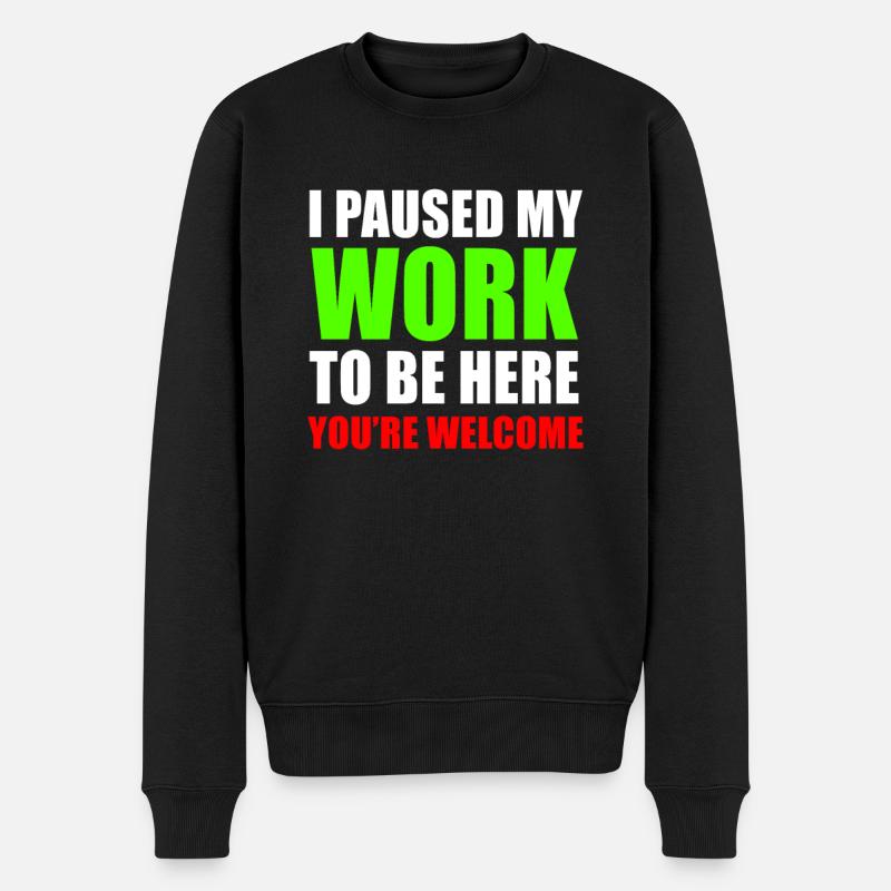 Workaholic Arbeiter Lustiger Spruch Geschenk - Männer Premium Bio Pullover - Schwarz
