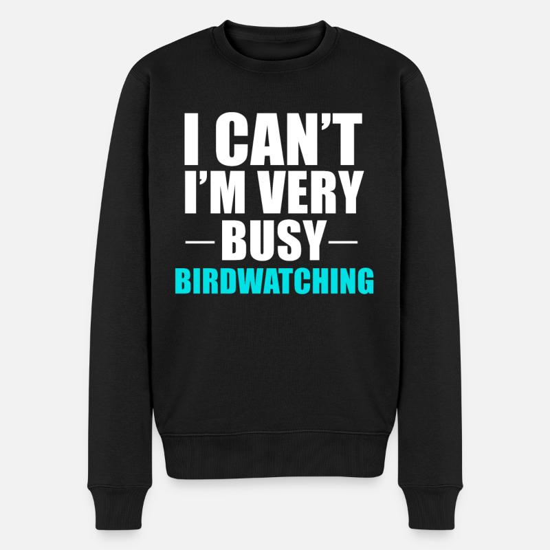 Vogelbeobachtung - Männer Premium Bio Pullover - Schwarz